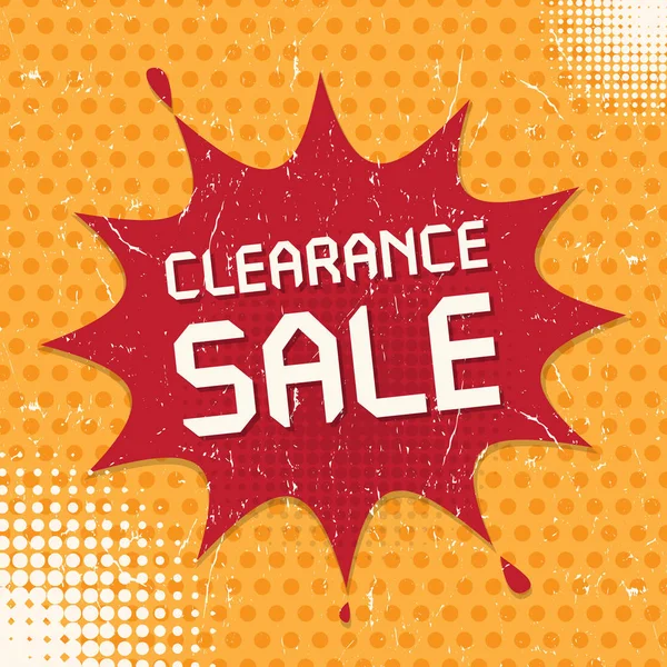 Speech Bubble, conceito de negócio com texto Clearance Sale — Vetor de Stock