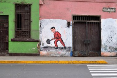 Resim duvar, Lima, Peru sokak