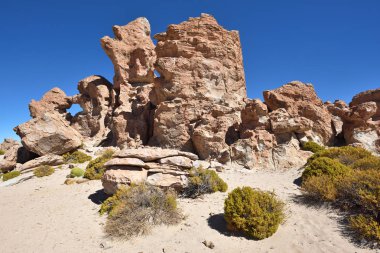Garip kaya oluşumları Altiplano, Bolivya
