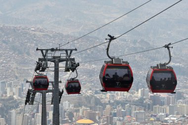 La Paz Teleferico (teleferik ile evlerin)
