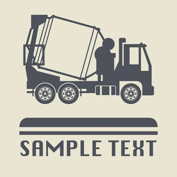 Vrachtwagen pictogram of teken, vectorillustratie — Stockvector