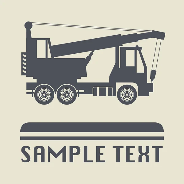 Icona o segno del camion, illustrazione vettoriale — Vettoriale Stock