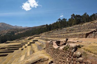 Inca wall in the village Chinchero, Peru clipart