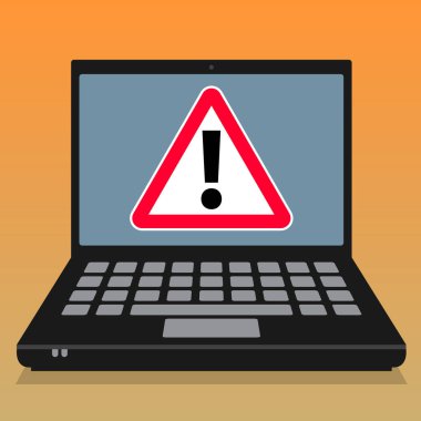 Dizüstü bilgisayar, bilgisayar virüsü tehlike ile iş kavramı