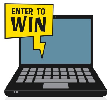 Dizüstü bilgisayar, iş kavramı ile metin kazanmak için Enter