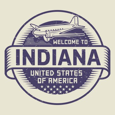 Damga hoş geldiniz Indiana, Amerika Birleşik Devletleri