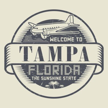 Pul ya da etiket metin Tampa, Florida hoş geldiniz