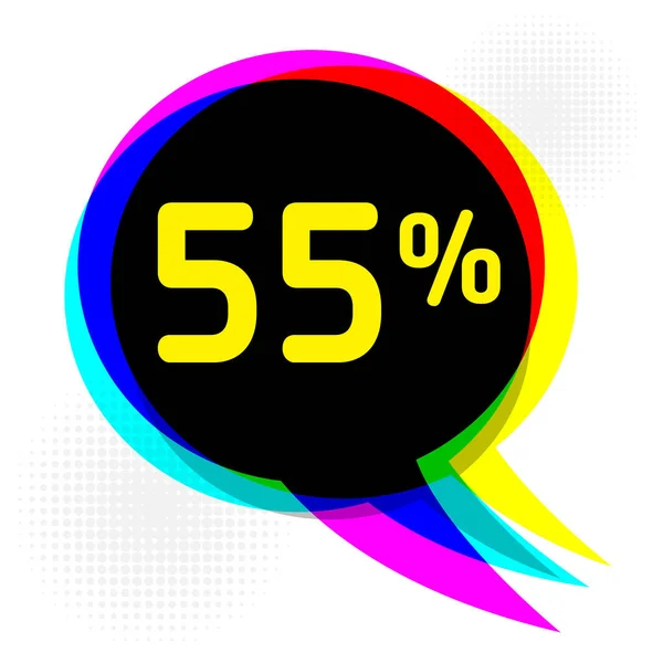 비즈니스 개념 텍스트 55% 할인 — 스톡 벡터