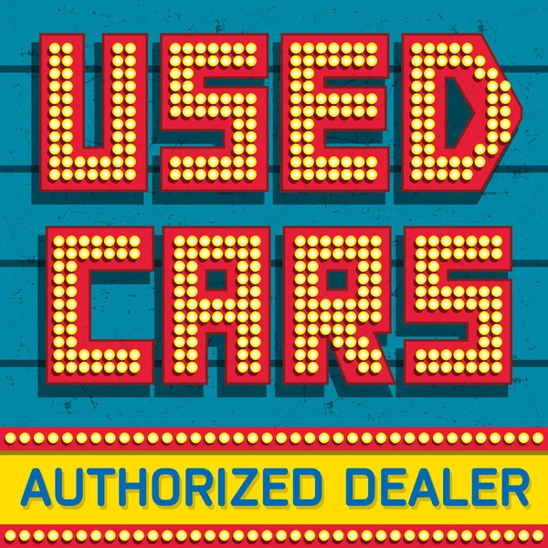 Ojetých vozů, autorizovaný Dealer banner design — Stockový vektor