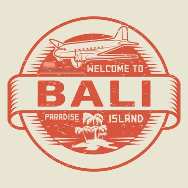 Bali, Cennet Adası Hoşgeldiniz metinle damga