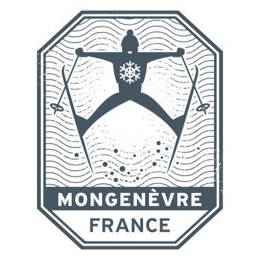 Kasabanın Mongenevre Fransa damgası veya amblem adı