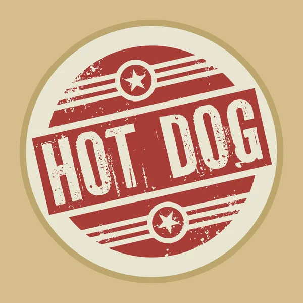 Selo vintage abstrato Grunge com texto Hot Dog — Vetor de Stock