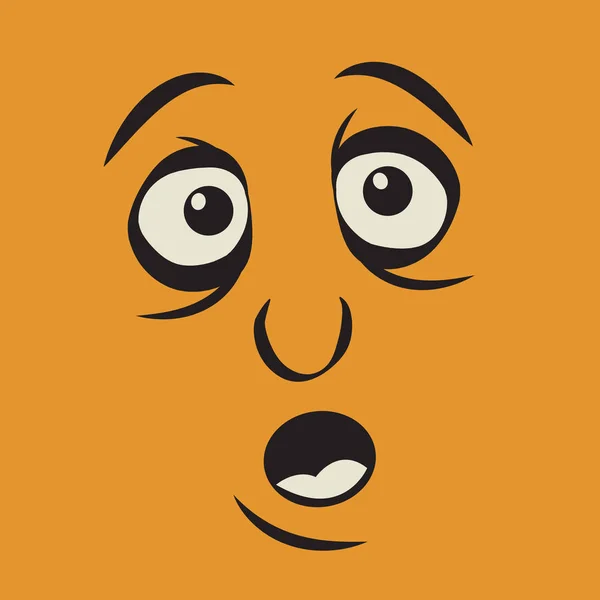 Kreslený legrační obličej výraz — Stockový vektor