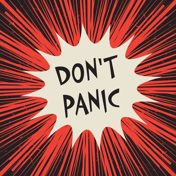 Explosión cómica Concepto de negocio con texto Don 't Panic — Archivo Imágenes Vectoriales