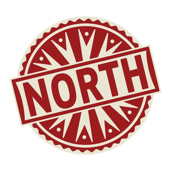 Timbro, etichetta o tag business concept con testo Nord — Vettoriale Stock
