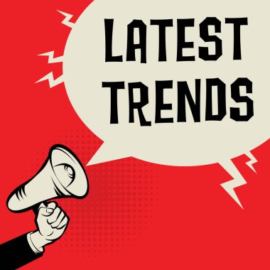 El iş kavramı metin son trendleri ile megafon