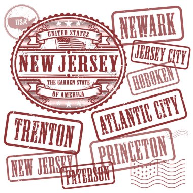 Pulları ile New Jersey eyalet içinde şehirlerin adlarını ayarla