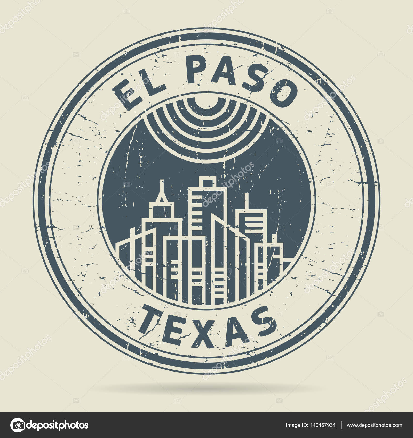Grunge rubber stamp or label with text El Paso, Texas Stock Vector