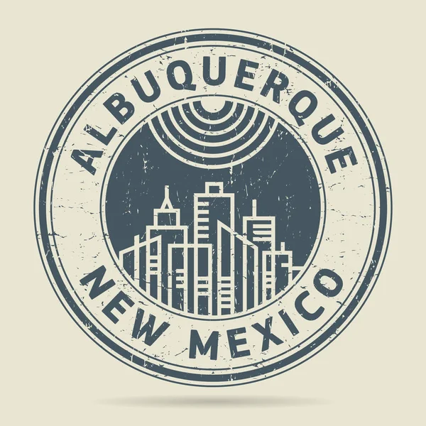 Grunge rubber stamp or label with text Albuquerque, New Mexico — Stock Vector