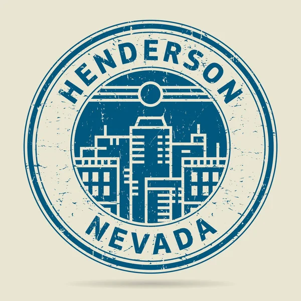 Sello o etiqueta de goma grunge con texto Henderson, Nevada — Vector de stock