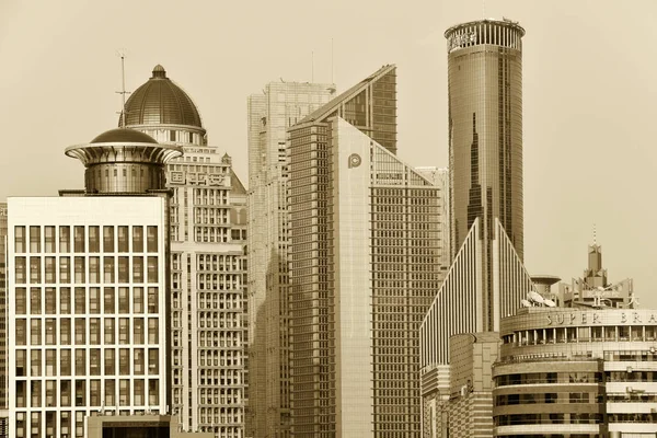 Pudong district skyscrapers — Stock Photo, Image