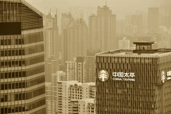 Pudong district skyscrapers — Stock Photo, Image