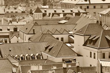 Eski Şehir Prag çatılar kiremit