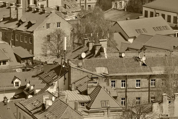 Vilnius régi város panoráma. Vilnius, Litvánia fővárosa — Stock Fotó