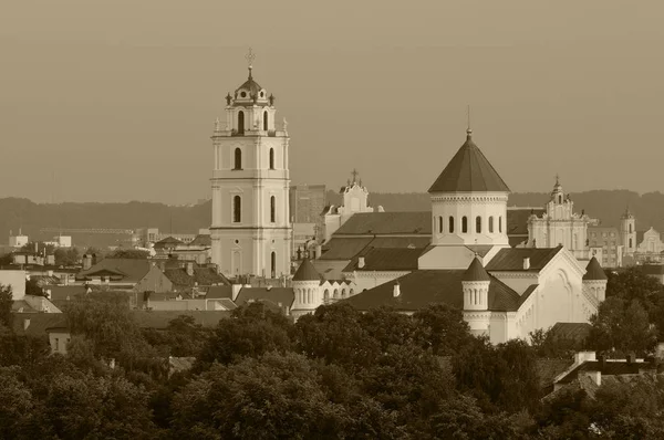 Vilnius centro storico panorama — Foto Stock