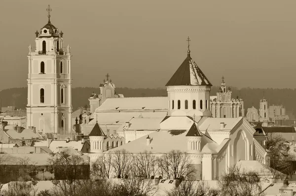 Vilnius eski şehir panoraması — Stok fotoğraf