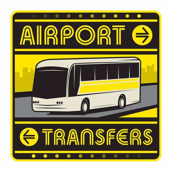 Signe ou symbole de transfert d'aéroport — Image vectorielle