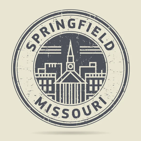 Stempel streszczenie lub etykiety z tekstem Springfield, Missouri — Wektor stockowy