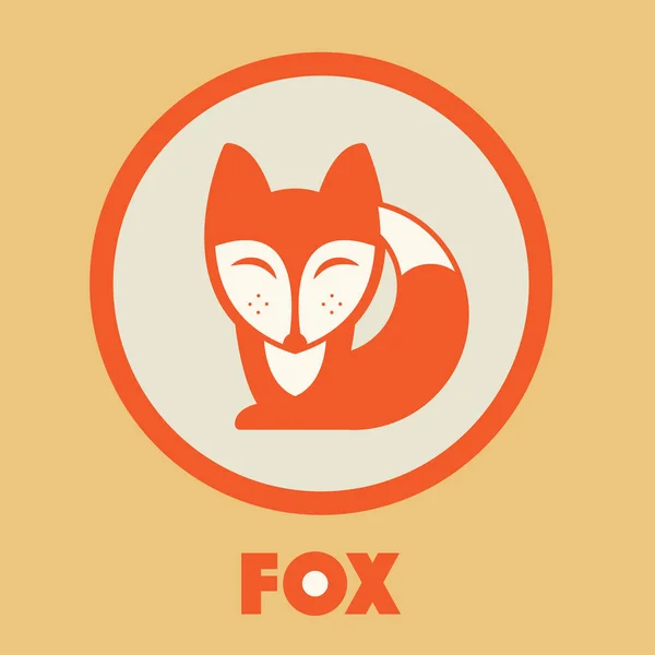 狐狸矢量图标。狐狸设计。狐狸平. — 图库矢量图片