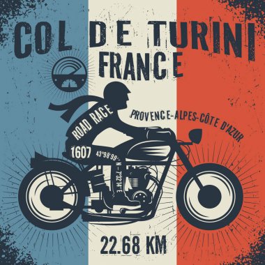 Bir motosiklet sürüş motorcu. Poster motosiklet kulübü