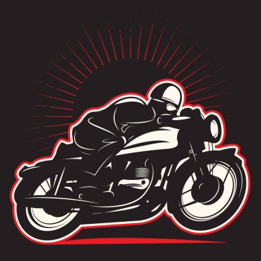 Motosiklet motosiklet binici. Bisikletçileri kulübü işareti arması