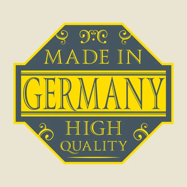 Absztrakt bélyegző vagy kiadó vagy eladó tag szöveggel Made in Németország — Stock Vector