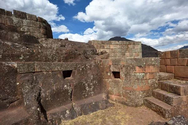 Structures inca dans le secteur urbain de Pisac — Photo