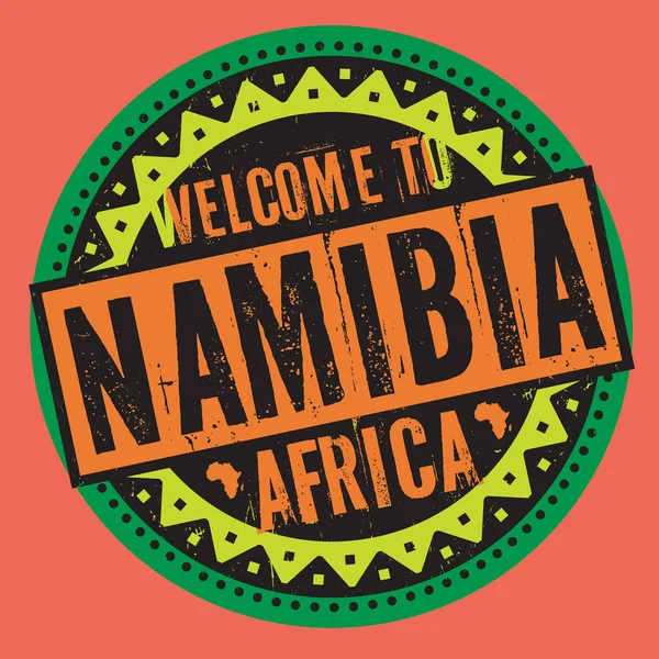 Grunge rubber stamp text Welcome to Namibia, Africa — Stock Vector