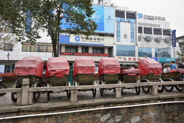 Rickshaw trehjulingar, Kina — Stockfoto