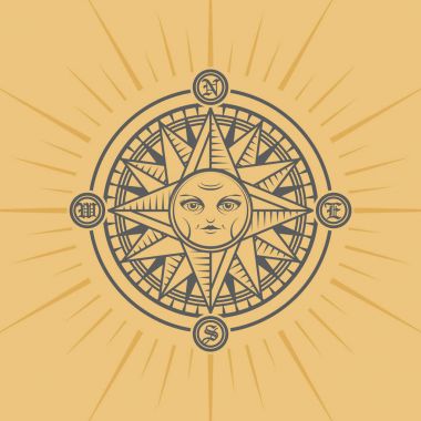 Pusula gül, vektör