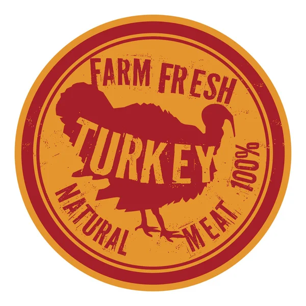 土耳其图章或标签，农场新鲜的文本 — 图库矢量图片