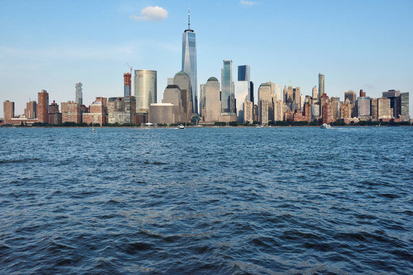 Manhattan Skyline over Hudson river, New York City