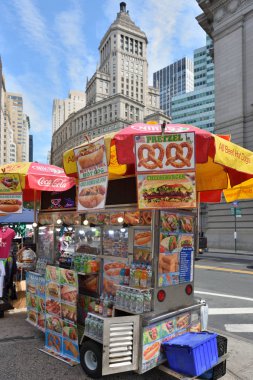 Manhattan, Nyc sokak gıda sepeti