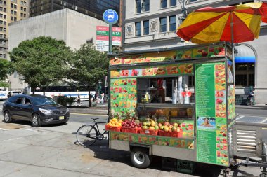 Manhattan, Nyc sokak gıda sepeti