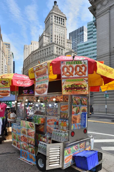 Gatan matvagnen på Manhattan, Nyc — Stockfoto