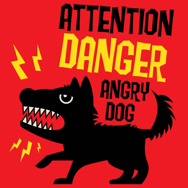 Attention au chien — Image vectorielle