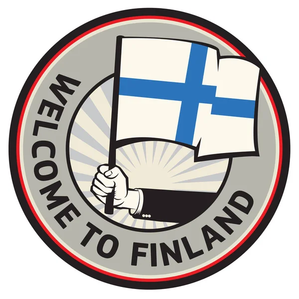 Finland country welcome sign — Stock Vector