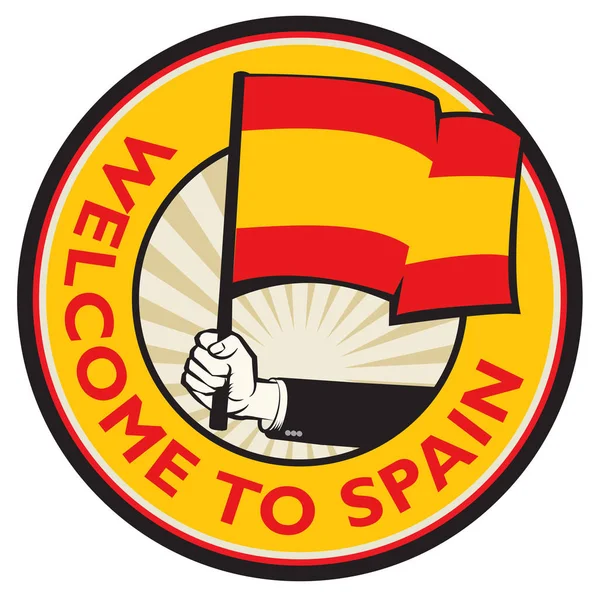 スペイン国のサインへようこそ — ストックベクタ