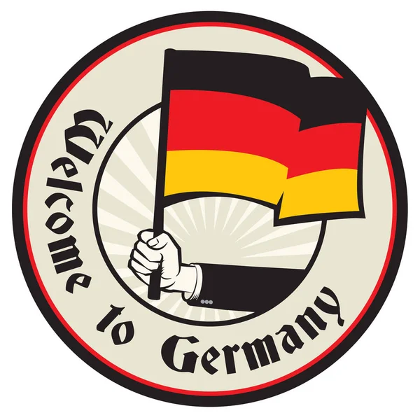Deutschland Land Willkommensschild — Stockvektor