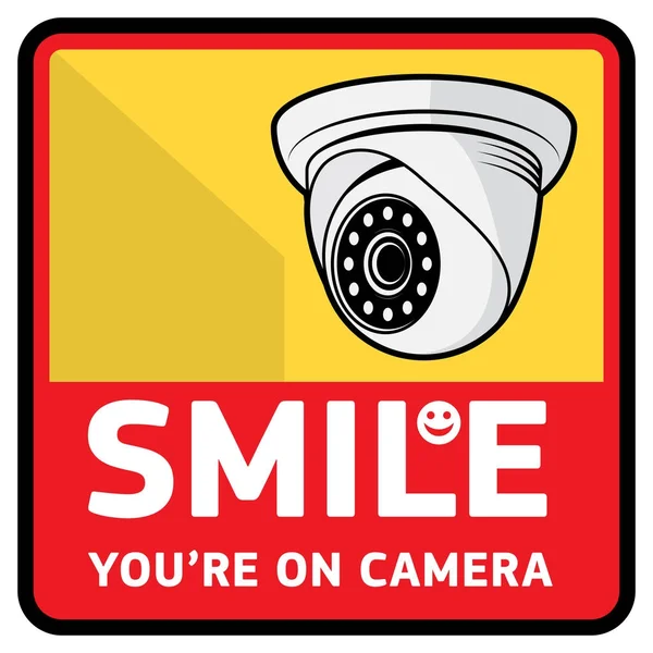 Signo de cámara de video vigilancia — Vector de stock
